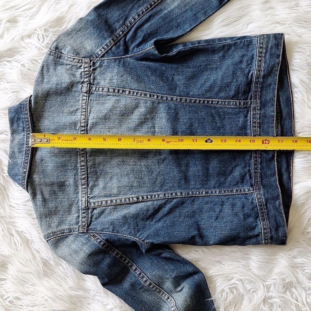 BENETTON JEANS Kids Snap Front Denim Jacket Size (M 7/8) - Picture 13 of 15